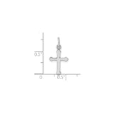 Sterling Silver Cross Pendant, Modern Polished Finish, Unisex Spiritual Jewelry Design