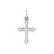 Sterling Silver Cross Pendant, Modern Polished Finish, Unisex Spiritual Jewelry Design