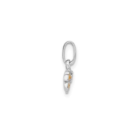 Sterling Silver Butterfly Pendant with Orange Enamel Wings, Nature Inspired Jewelry for Women or Girls