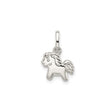 Sterling Silver Pony Pendant Charm with Cartoon Horse Design for Girls and Teens