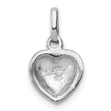 Sterling Silver Heart Pendant with Red Enamel Linked Hearts, Romantic Jewelry for Women