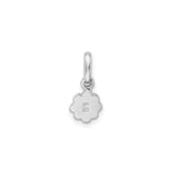 Sterling Silver Daisy Flower Pendant Charm with White and Yellow Enamel, Nature-Inspired Floral Design