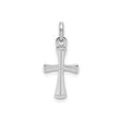Sterling Silver Cross Pendant, Polished Tapered Minimalist Design, Religious Symbol for Men and Women