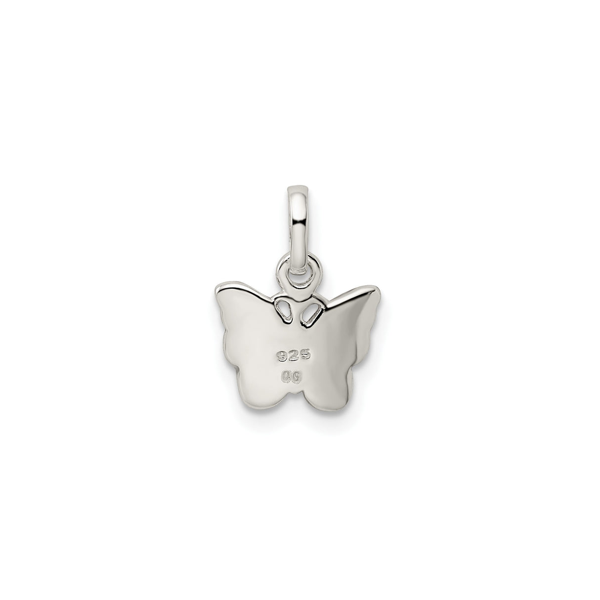 Sterling Silver Butterfly Pendant Charm with Orange and Black Enamel, Nature-Inspired Design
