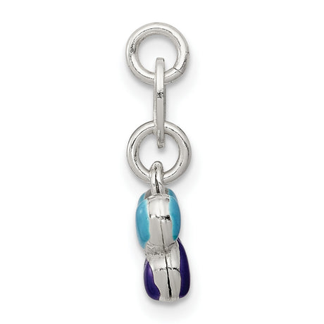 Enamel Butterfly Charm Pendant in Real 925 Sterling Silver