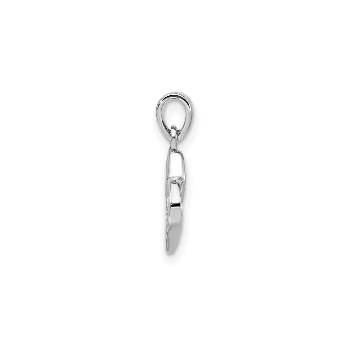 Sterling Silver Heart Pendant with Cubic Zirconia, Open Abstract Design for Women