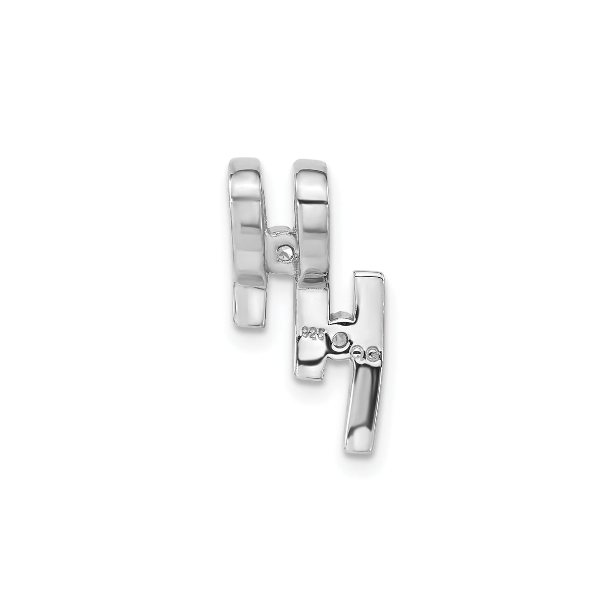 Sterling Silver Stud Earrings with Clear Round Cut Cubic Zirconia, Modern Geometric Design