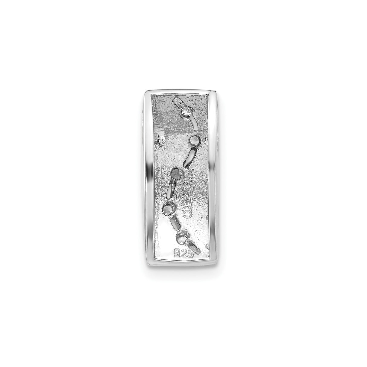 Sterling Silver Rectangular Pendant with Cubic Zirconia, Celestial Constellation Design