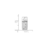 Sterling Silver Rectangular Pendant with Cubic Zirconia, Celestial Constellation Design