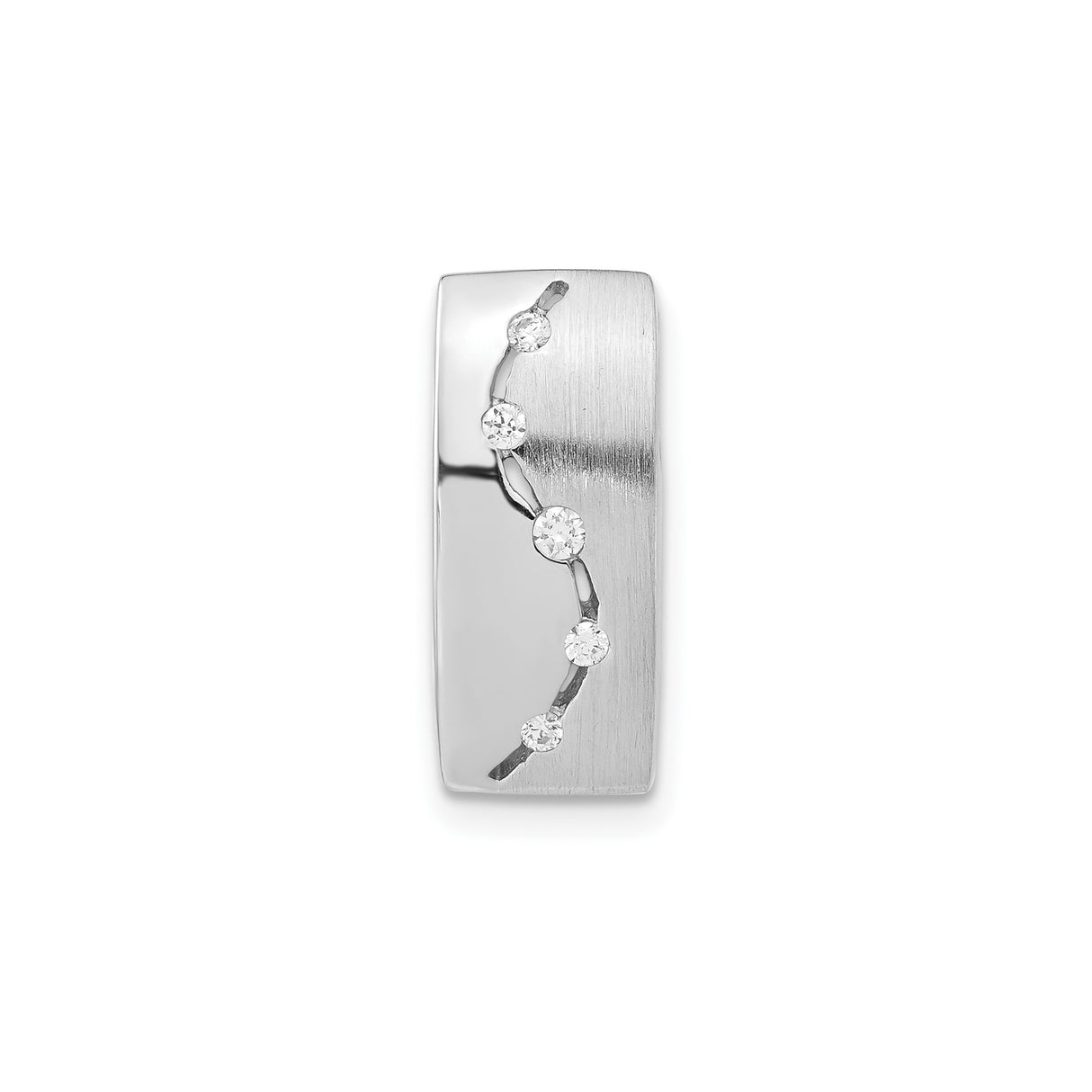 Sterling Silver Rectangular Pendant with Cubic Zirconia, Celestial Constellation Design