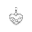 Sterling Silver Heart Pendant with Cubic Zirconia, Constellation and Celestial Star Design