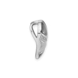 Sterling Silver Heart Pendant with Cubic Zirconia Accents, Romantic Dual-Tone Design for Women