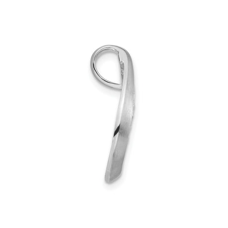 Sterling Silver Teardrop Pendant with Cubic Zirconia, Layered Open Design for Women