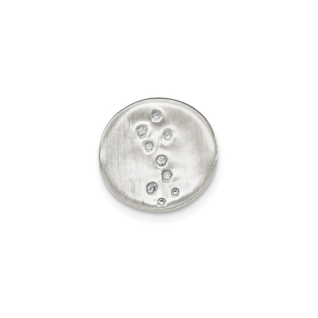 Sterling Silver Constellation Pendant with Cubic Zirconia, Celestial Astrology Medallion