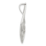 Gold Plated 9k Gold Accent AM Teardrop Criss Cross Slide Charm Pendant in Real 925 Sterling SIlver