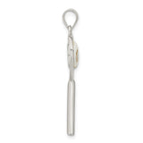 Sterling Silver Heart Key Pendant with Natural Spiral Shell, Boho Ocean-Inspired Jewelry