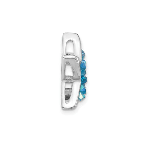 Sterling Silver Starfish Pendant with Blue Crystal, Nautical Ocean-Inspired Jewelry for Women