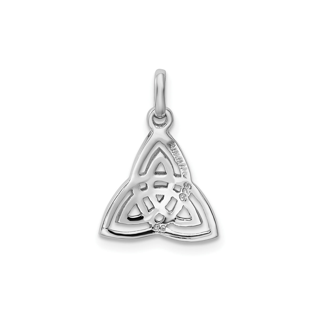 Sterling Silver Celtic Triquetra Pendant with Knotwork Design and Trinity Symbol