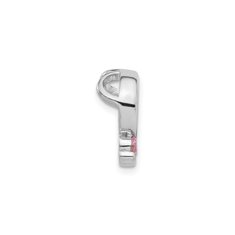 Sterling Silver Pendant with Cubic Zirconia, Abstract Swirl Design Symbolizing Family Unity