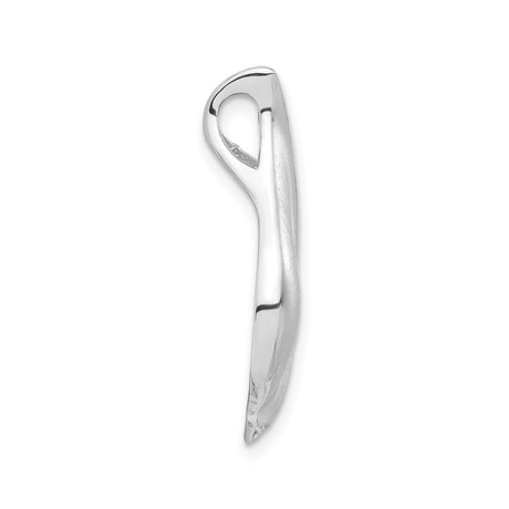 Sterling Silver Teardrop Pendant with Cubic Zirconia Accents, Modern Minimalist Design for Women