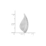 Sterling Silver Teardrop Pendant with Cubic Zirconia Accents, Modern Minimalist Design for Women
