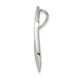 Sterling Silver Ichthys Fish Pendant with Twisted Design, Christian Symbol of Faith for Women