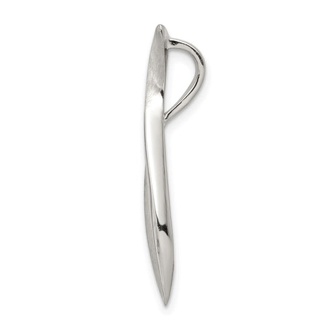 Sterling Silver Ichthys Fish Pendant with Twisted Design, Christian Symbol of Faith for Women