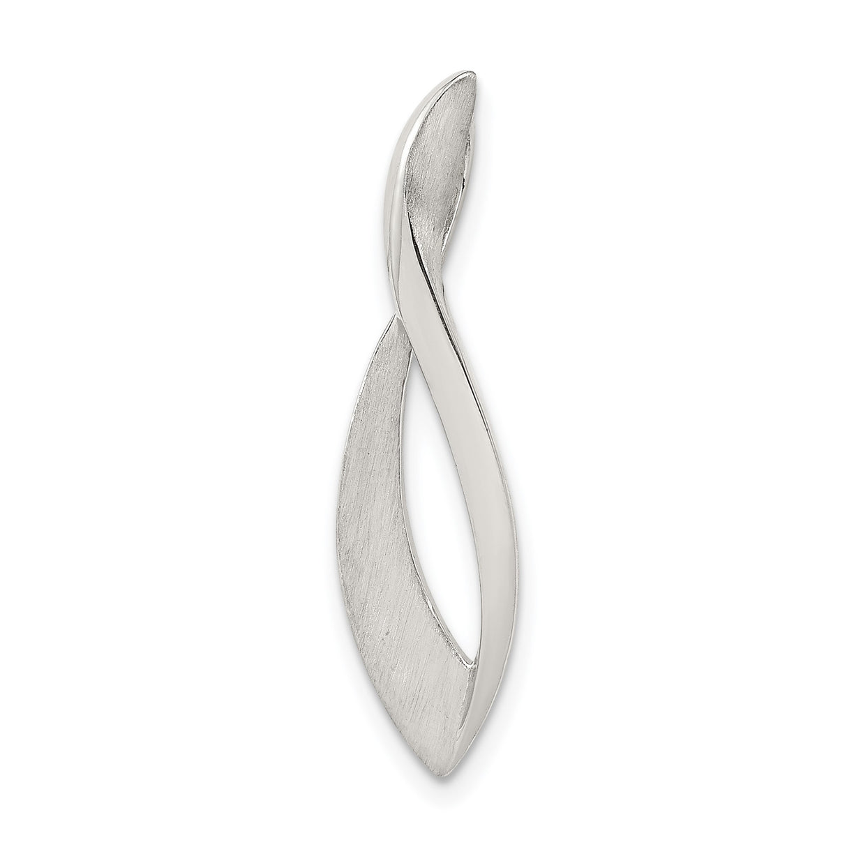 Sterling Silver Ichthys Fish Pendant with Twisted Design, Christian Symbol of Faith for Women
