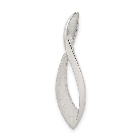 Sterling Silver Ichthys Fish Pendant with Twisted Design, Christian Symbol of Faith for Women