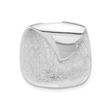 Sterling Silver V-Shape Pendant with Textured Overlay, Modern Abstract Design for Women