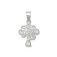 Sterling Silver Tree of Life Pendant with Openwork Swirling Design and Spiritual Symbolism