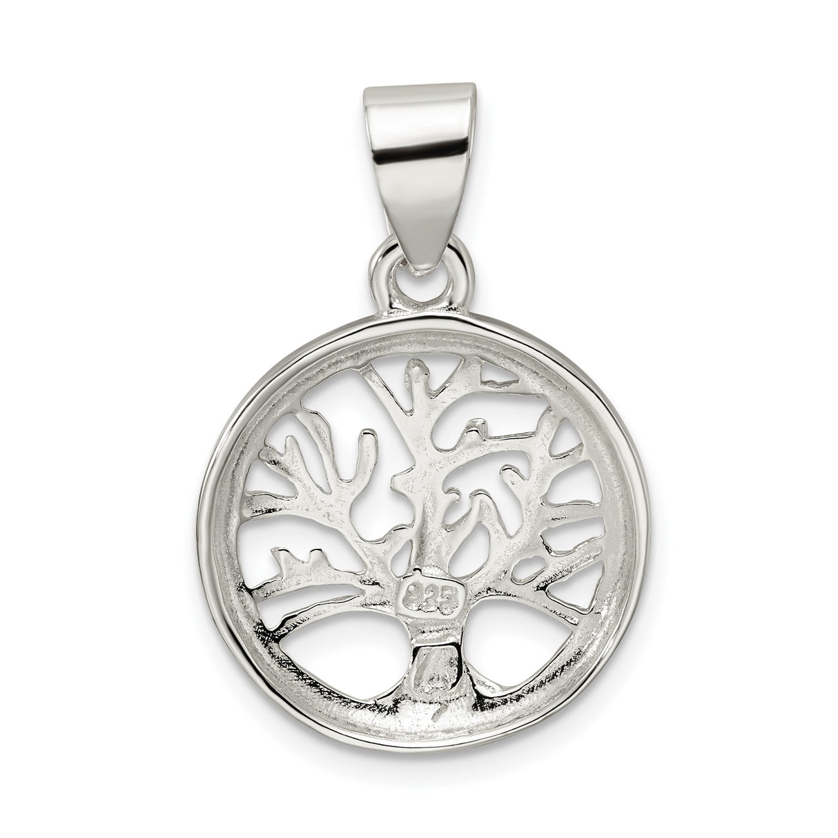 Sterling Silver Tree of Life Pendant with Openwork Design, Boho Celtic Spiritual Jewelry