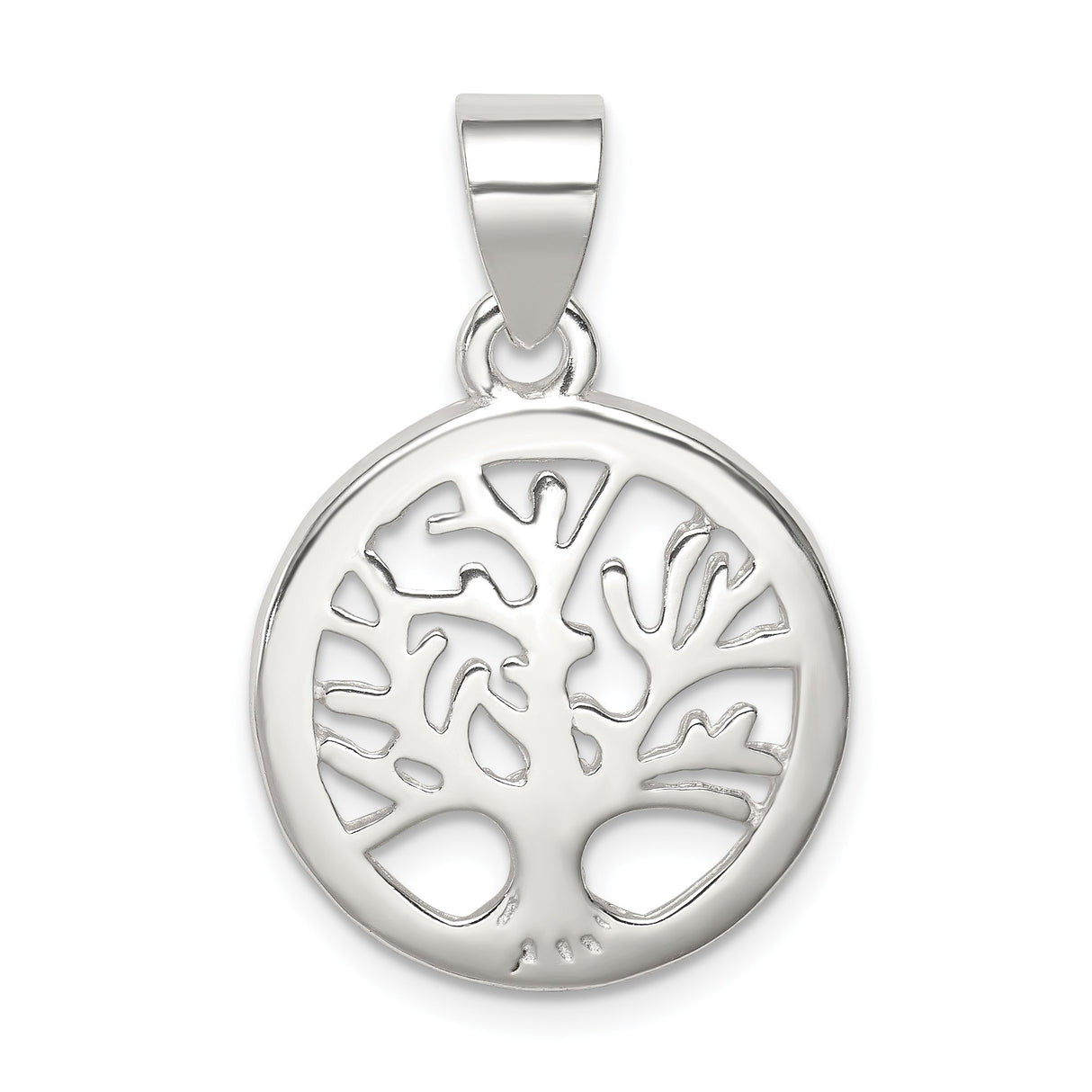 Sterling Silver Tree of Life Pendant with Openwork Design, Boho Celtic Spiritual Jewelry