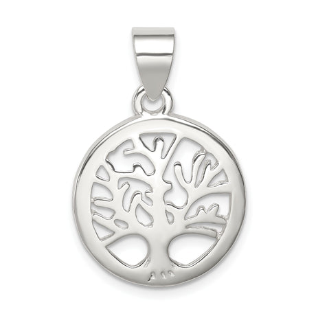 Sterling Silver Tree of Life Pendant with Openwork Design, Boho Celtic Spiritual Jewelry