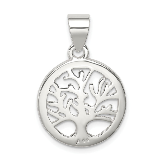 Sterling Silver Tree of Life Pendant with Openwork Design, Boho Celtic Spiritual Jewelry
