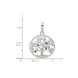 Sterling Silver Tree of Life Pendant with Cubic Zirconia, Celtic Nature-Inspired Design for Women
