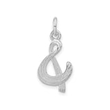 Sterling Silver Ampersand Pendant, Modern Minimalist Symbol of Unity and Connection
