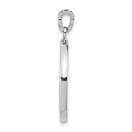 Sterling Silver Floral Leaf Pendant with Cubic Zirconia, Botanical Medallion Design