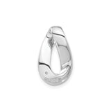 Sterling Silver Teardrop Pendant with Cubic Zirconia, Open Loop Minimalist Design for Women