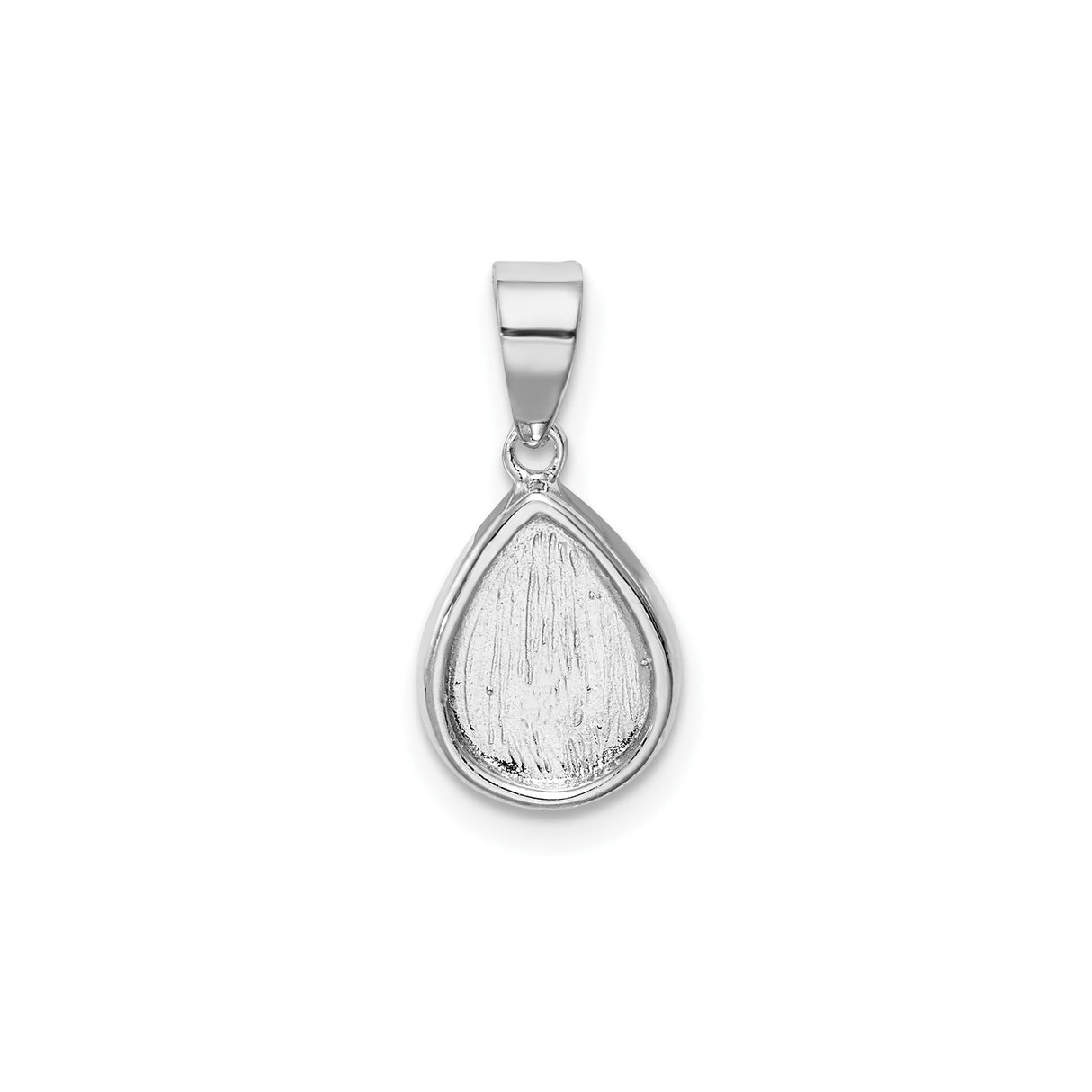 Sterling Silver Teardrop Pendant with Lab Created Blue Green Opal Inlay