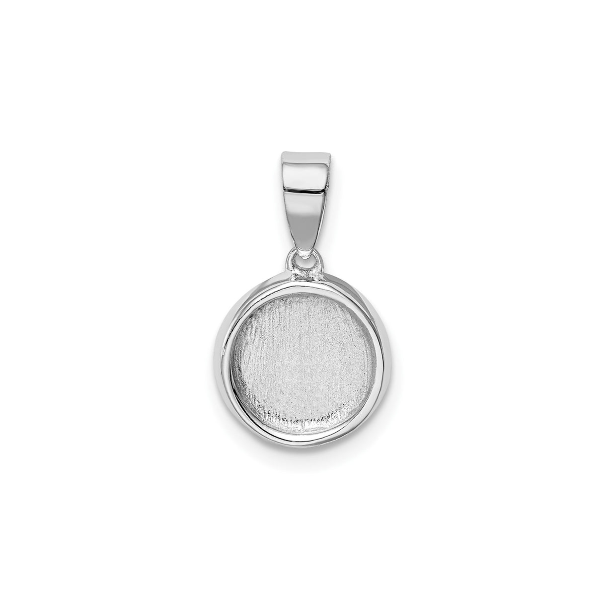 Sterling Silver Pendant with Lab Created Blue Green Opal Inlay, Round Minimalist Design