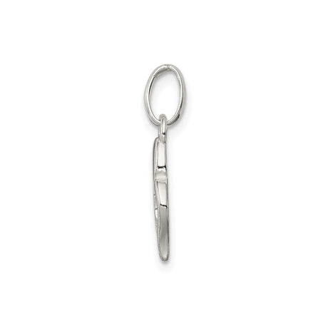 Sterling Silver Heart Pendant with Stylized Mother Design Symbolizing Maternal Love and Family Bond