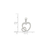Sterling Silver Heart Pendant Necklace with Interlocking Open Hearts, Romantic Family-Inspired Jewelry
