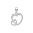 Sterling Silver Heart Pendant Necklace with Interlocking Open Hearts, Romantic Family-Inspired Jewelry