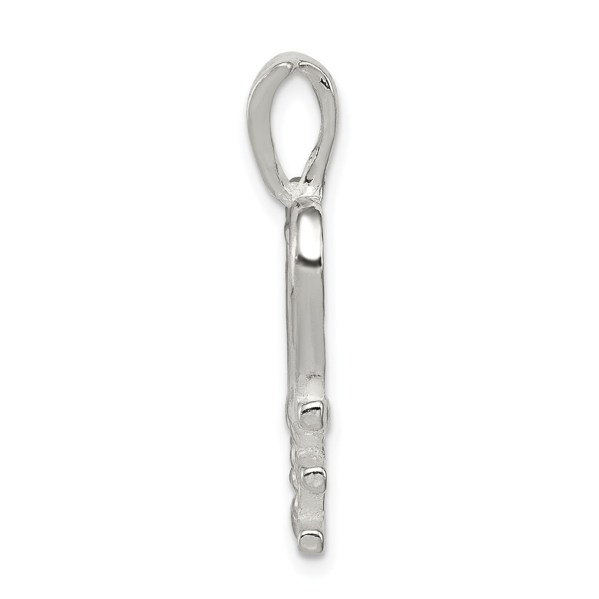 Sterling Silver Pendant with Heart-Shaped Love Charm, Romantic Theme for Women or Unisex Wear