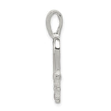 Sterling Silver Pendant with Heart-Shaped Love Charm, Romantic Theme for Women or Unisex Wear