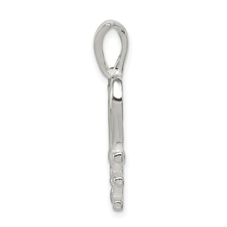 Sterling Silver Pendant with Heart-Shaped Love Charm, Romantic Theme for Women or Unisex Wear
