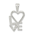 Sterling Silver Pendant with Heart-Shaped Love Charm, Romantic Theme for Women or Unisex Wear