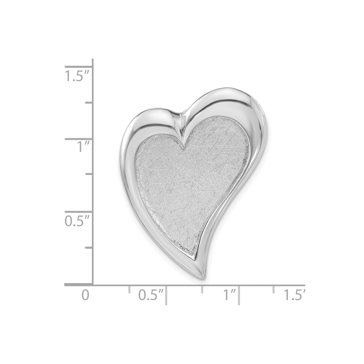 Sterling Silver Heart Pendant with Modern Textured Inlay, Symbol of Love for Women