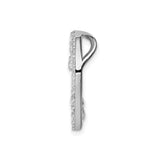 Sterling Silver Heart Pendant with Cubic Zirconia, Intertwined Love Knot Design for Women